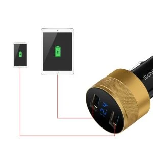 Cep Telefonu İçin Led Çift Usb Bağlantı Noktası Araç Şarj Cihazı
