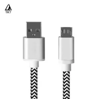 Naylon Örgü Metal Mikro Kafa Veri Aktarımı Usb Kablosu