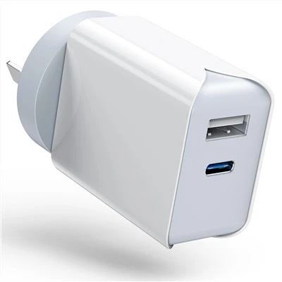 Taşınabilir Beyaz Çift USB Duvar Şarj Cihazı